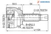 Фото ШРУС НАРУЖНЫЙ 22X52.5X25 (ШРУС НАРУЖНЫЙ 22X52.5X25 Amiwa 2414885 Amiwa