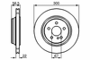 Фото Тормозной диск задний Левый/Правый MERCEDES S (C215), S (W220) 3.7-5.0 10.98-03.06 0986478473 Bosch