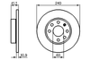 Фото Диск тормозной OPEL: CORSA C  00 -, CORSA C фургон  00- VAUXHALL: CORSA Mk II 00 -, CORSAVAN MK II 0 0986479189 Bosch