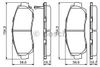 Фото Колодки тормозные дисковые передн HONDA: CR-V III (RE) 2.4 4WD/2.4 i-VTEC 4WD/2.4 i-Vtec 4WD 06- Bosch 0986494308 Bosch