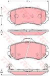 Фото Љомплект тормозных колодок передний (с аксессуарами) HYUNDAI ELANTRA III, ELANTRA IV GDB3386 Trw/Lucas
