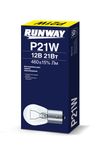 Фото Лампа 12V 21W с цоколем BA15s P21W Runway (уп 10шт) RWP21W Runway