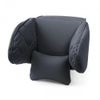 Фото Подголовник "Comfort" экокожа, упругий каркас, подушка под шею (черный) COM0250HRBKBK Autoprofi