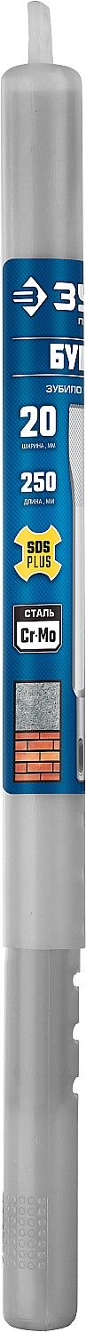 Фото ЗУБР БУРАН, 20 х 250 мм, SDS-Plus, плоское зубило, Профессионал (29362-20-250) Зубр 2936220250Z01 Зубр