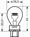 Фото Лампа 12 V 27/7 W стоп-сигнал (W2.5x16q) (Osram) 3157 Osram