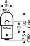 Фото Лампа 12V R10W 10W BA15s OSRAM ORIGINAL LINE 1 шт. картон 5008 5008 Osram