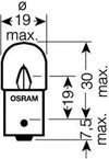 Фото Лампа 24V R5W стоп-сигнал, повторитель, габарит (BA15s) (Osram) Osram 5627 Osram