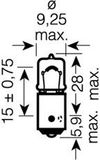 Фото Лампа H6W 12В 6Вт BAX9S Osram 64132 Osram