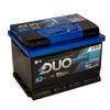 Фото аккумулятор DUO POWER 62 А/ч 570A обр. п. (242х175х175) 6СТ-62 LЗ(R) низкий корпус DUOP623R Duo Power