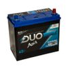 Фото аккумулятор DUO POWER Asia 45 А/ч 430A обр. п. (238x129x225) 6СТ-45LЗ/55B24L узкая клемма DUOPA453R Duo Power