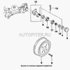 Фото Барабан тормозной задний Daewoo Nexia, Espero Daewoo 96175281 Daewoo