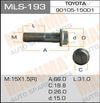 Фото Болт амортизатора MASUMA 15x1.5мм, L=66.2мм, под ключ=19мм / Toyota MLS193 Masuma