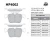 Фото Колодки тормозные задние, SANGSIN BRAKE, HARDRON, HP4002 Sangsin HP4002 Sangsin