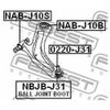 Фото Сайлентблок задний переднего рычага Nissan Qashqai (J10) 2006-2014/ Qashqai +2 (JJ10) 2008-2014/ X-T Febest NABJ10B Febest