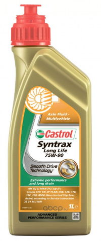 Трансмиссионное масло Castrol Syntrax Longlife 75W-140, 1л 1543ae Castrol