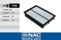 фильтр воздушный NAC для ам MAZDA 35 1.8-2.0 03- 7730 7730 Nac