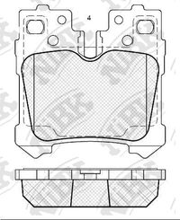 Колодки тормозные задние дисковые к-кт для Lexus LS (USF4#) 2006-2017 pn1844 NiBK
