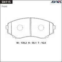 Колодки тормозные передние к-кт SN115 Advics