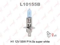 Лампа галогеновая H1 12V 55W P14.5S SUPER WHITE L10155B Lynx