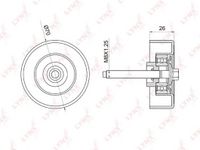 Ролик-натяжитель ручейкового ремня для Mazda Mazda 3 (BL) 2009-2013 PB7023 Lynx