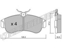 Комплект тормозных колодок, дисковый тормоз 125.0 Trusting