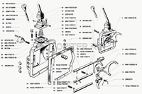 Механизм переключения КПП УАЗ-469,3151 (180х205) с 3-мя вилками и рычагом С/О 469170201030 Уаз