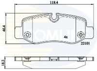 Колодки тормозные задние дисковые к-кт для Mercedes Benz Vito (447) 2014> cbp02315 Comline