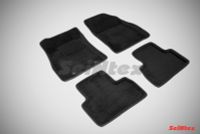 Ворсовые 3D коврики для NISSAN JUKE, цвет черный, год выпуска 2010- 83733 Seintex