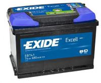 Аккумуляторная батарея EXCELL [12V 74Ah 680A B13] EB741 Exide