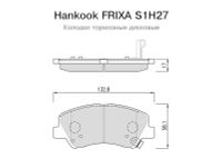Колодки тормозные HYUNDAI SOLARIS 10-/KIA RIO III S1H27 Hankook Frixa