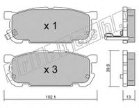 Колодки тормозные задние дисковые к-кт для Mazda MX-5 II (NB) 1998-2005 6240 Fritech
