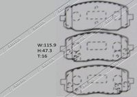 Колодки тормозные дисковые, комплект WD11154S Amiwa