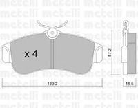 Комплект тормозных колодок, дисковый тормоз 22-0123-0 Metelli