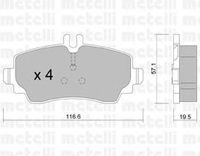 Комплект тормозных колодок, дисковый тормоз 22-0310-1 Metelli