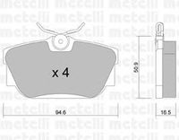 Колодки тормозные задние дисковые к-кт для VW Transporter T4 1996-2003 22-0346-0 Metelli