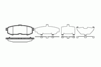 Колодки тормозные задние дисковые к-кт для Mazda MPV II (LW) 1999-2006 1160.00 Remsa