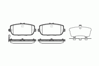 Колодки тормозные задние дисковые к-кт для Mazda MX-5 III (NC) 2005-2015 1190.01 Remsa