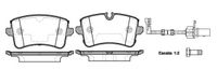 Колодки тормозные задние дисковые к-кт для Audi A8 [4H] 2010-2017 1343.20 Remsa