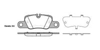 Колодки тормозные задние дисковые к-кт для Porsche Panamera 2010-2016 1401.00 Remsa