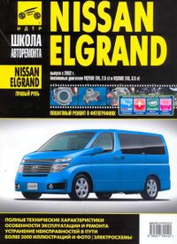 Руководство по ремонту Nissan Elgrand с 2002 г. с бензиновым двигателем VQ35D (3, 5 л) Серия "Школа 475 Книги