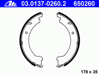 Комплект тормозных колодок, стояночная тормозная система 03.0137-0260.2 Ate