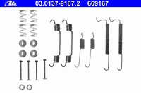 К-кт установочный задних колодок для Opel Corsa C 2000-2006 03.0137-9167.2 Ate