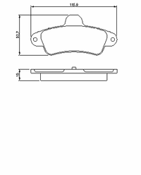 Колодки тормозные задние дисковые к-кт для Ford Mondeo II 1996-2000 0 986 424 277 Bosch