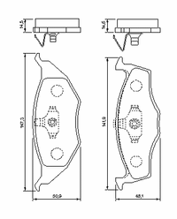 Тормозные колодки к-т, пд VW LUPO 1.2D 07.99-07.05 0 986 424 502 Bosch
