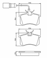 Колодки тормозные задние дисковые к-кт для Seat Alhambra 2000-2010 0 986 424 559 Bosch