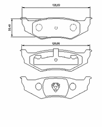 Колодки тормозные задние дисковые к-кт для Chrysler PT Cruiser 2000-2010 0 986 424 585 Bosch