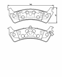 Колодки тормозные задние дисковые к-кт для Ford America Explorer (U2) 1995-2001 0 986 424 655 Bosch