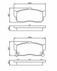 Колодки тормозные задние дисковые к-кт для Nissan 200SX (S14) 1994-1999 0 986 461 144 Bosch