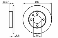 Тормозной диск задний (цена за 1 шт.) 0 986 478 492 Bosch