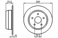 Тормозной диск задний Левый/Правый JEEP GRAND CHEROKEE II 2.7D-4.7 10.98-09.05 0 986 478 771 Bosch